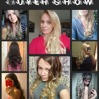 Alileader Synthetic Hair 16 Clip In Hair Extension Clip For Women 6Pcs/Set Hair Extension Clip In Ombre Fake Hairpiece Long Wavy