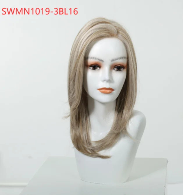 New Arrival High Quality Transparent Lace Synthetic Fiber Monofilament Mono Lace Wigs for Women Heat Resistant White Wig