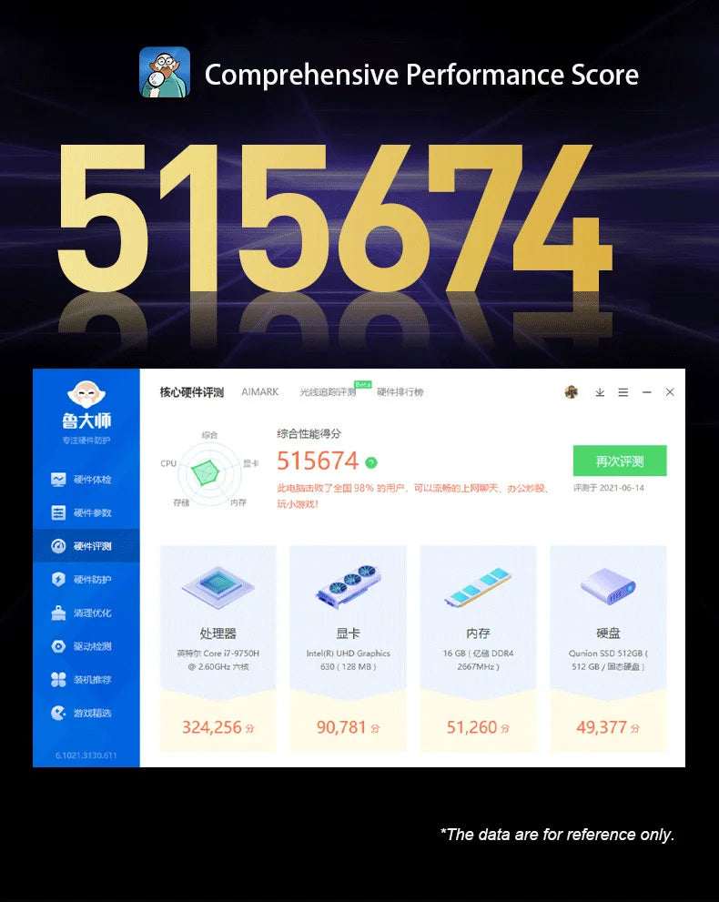 15.6 inch Laptop Intel Core i7-1255U i9-12900H Ultrabook Computer 2*DDR4 MAX 64GB RAM 2*M.2 2TB SSD Notebook Fingerprint unlock