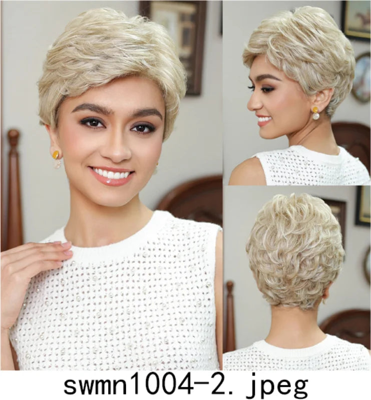 New Arrival High Quality Transparent Lace Synthetic Fiber Monofilament Mono Lace Wigs for Women Heat Resistant White Wig