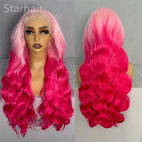 Hot Selling Pre Plucked Hairline 613# Kinky Straight Heat Resistant Glueless Synthetic Lacefront Wig for Black Womens Daily Use