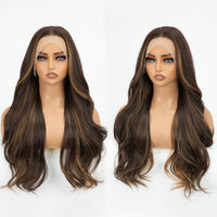 Wholesale 13*4 Premium Lace Long Straight Heat-Friendly Synthetic Glueless Lace Front Wigs High Temperature Fiber for Women