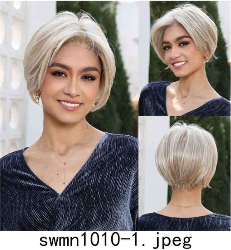 New Arrival High Quality Transparent Lace Synthetic Fiber Monofilament Mono Lace Wigs for Women Heat Resistant White Wig