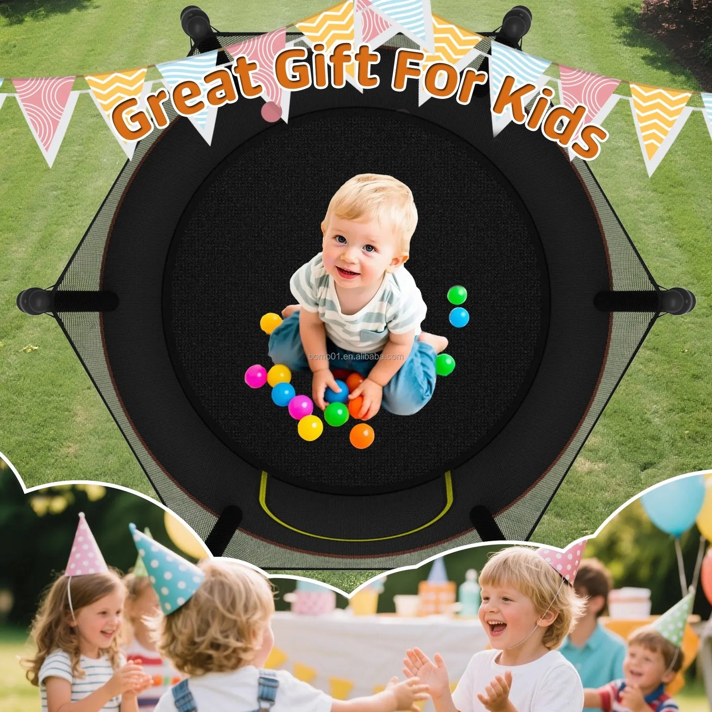 Zoshine Outdoor Sports Trampoline Children Trampoline 60inch Sports Fitness Supplies Toys for Children