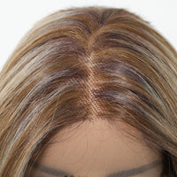 13*6 HD Lace Wig Synthetic Future Fiber Soft Wig Long Straight Mixed 180% Density Ombre Blonde Mixed Multi-Color Stripes