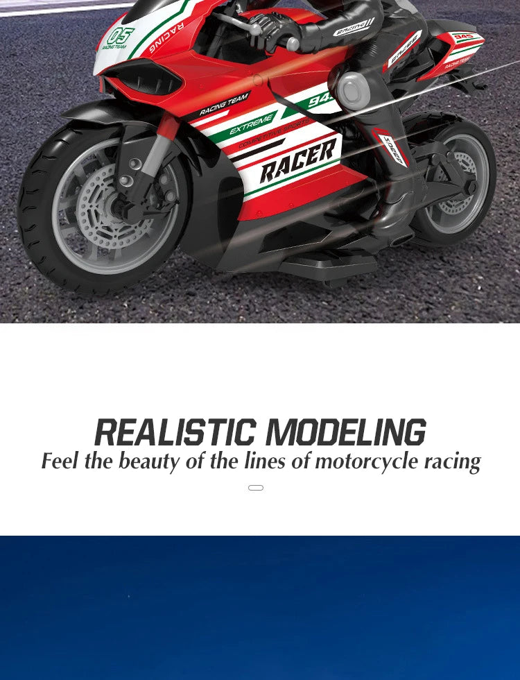 RC Motorcycles 1/6 Electric Motor RC Cars High Speed 4CH Remote Control Racing Motorcycle Drift Car Kids Xmas Festival Gift