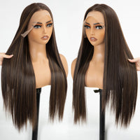 Wholesale 13*4 Premium Lace Long Straight Heat-Friendly Synthetic Glueless Lace Front Wigs High Temperature Fiber for Women
