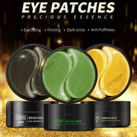 24K Gold Eye Patches Korean Collagen Firming Tender Eye Care Hydrogel Relax Seaweed Green Eyes Mask Moisturizing Hydrating