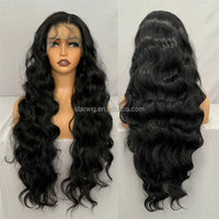 Hot Selling Pre Plucked Hairline 613# Kinky Straight Heat Resistant Glueless Synthetic Lacefront Wig for Black Womens Daily Use