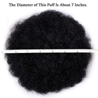 Fujia Synthetic Curly Hair Ponytail African American Short Afro Kinky Curly Wrap Drawstring Puff Ponytail Hair Extensions Wig