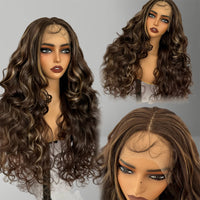 Hot Selling Pre Plucked Hairline 613# Kinky Straight Heat Resistant Glueless Synthetic Lacefront Wig for Black Womens Daily Use