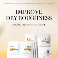 5pcs BIOAQUA White Rice Face Mask Sets Moisturizing Whitening Anti Wrinkle Facial Serum Cleanser Face Masks Skin Care Kit