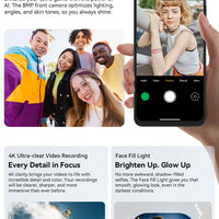 Blackview SHARK 6 AI Smartphone Android 15 Unisoc T8100 5G Mobile Phone 6.88'' Display 120Hz,  8+16GB RAM,128GB+2TB ROM, 5000mAh