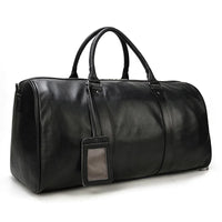 Custom Name Mens Leather Travel Duffle Bag Cow Leather Men's Weekender Bags Real Cowskin Leather Handbags For Travelling Outdoor