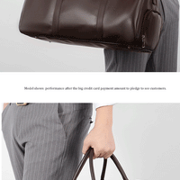 Retro New Short Trip Bag Large Capacity Sports Motorcycle Training Pu Waterproof Leisure Fitness Bag