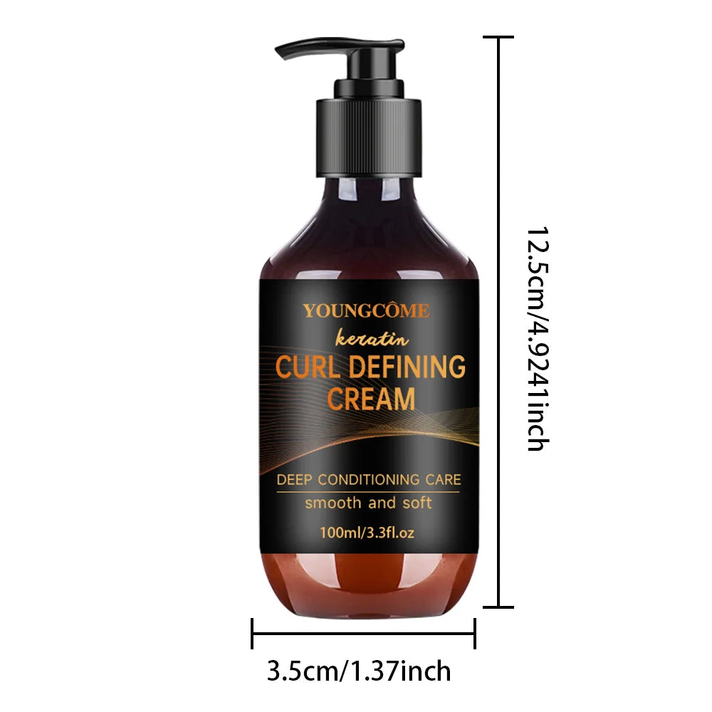 Keratin Curl Defining Cream 5 Seconds Repair Hair Soft Smooth Shiny Deep Moisturize Conditioner for Dry Damaged Hair All Hair