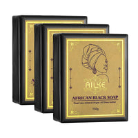 AILKE African Natural Black Soap for Face and Body, Brightening Skin, Reduce Acne, Deep Cleansing, Oil Control, Moisturizing