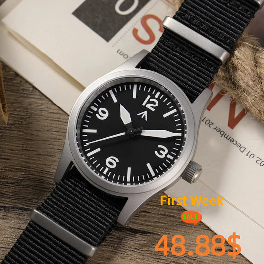 Militado New ML05 Sweep Seconds Movement VH31 Sapphire Super-LumiNova  BGW9 High Transparency AR Coated 38mm Vintage Watches