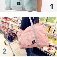 2 Pack Foldable Travel Duffel Bag for Airlines Carry on Bag Weekender Overnight Hospital Tote Bag Gym Duffel Bag Women Men