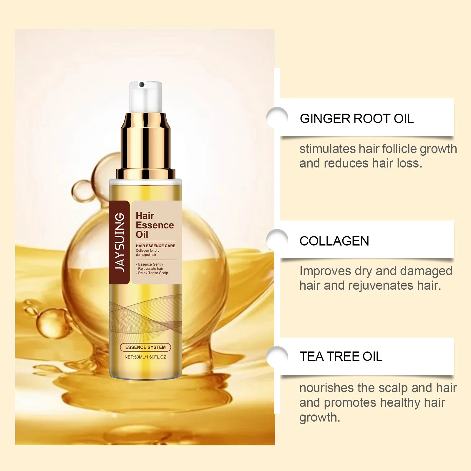 Hair Care Essence Improve Breakage Dryness Remove Split Ends Enhance Luster Deeply Nourishing Scalp Smoothing Natural Hair Oil