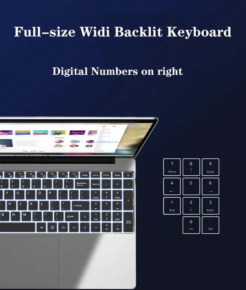 2023 Cheapest 15.6 inch Windows 11 Notebook Laptop 16GB RAM 1TB/512GB/256GB SSD Fingerprint Unlock Gaming Computer