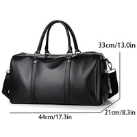 Retro New Short Trip Bag Large Capacity Sports Motorcycle Training Pu Waterproof Leisure Fitness Bag