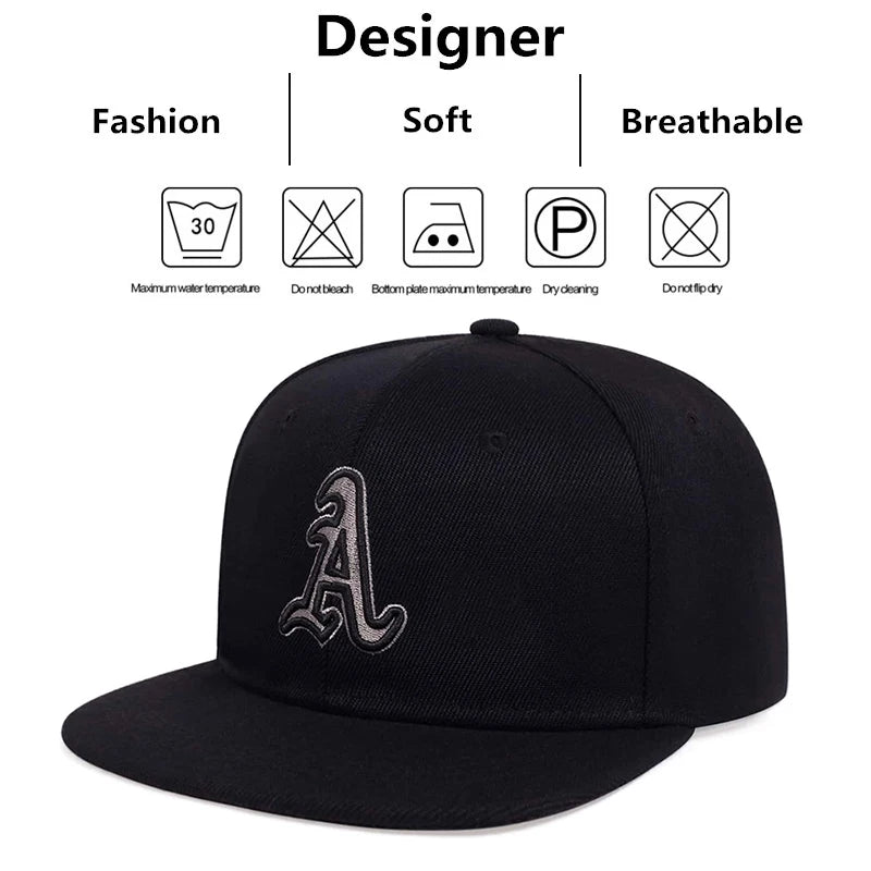 Unisex Gothic Alphabet Embroidery Hip-hop Hats Outdoor Adjustable Casual Baseball Caps Sunscreen Hat