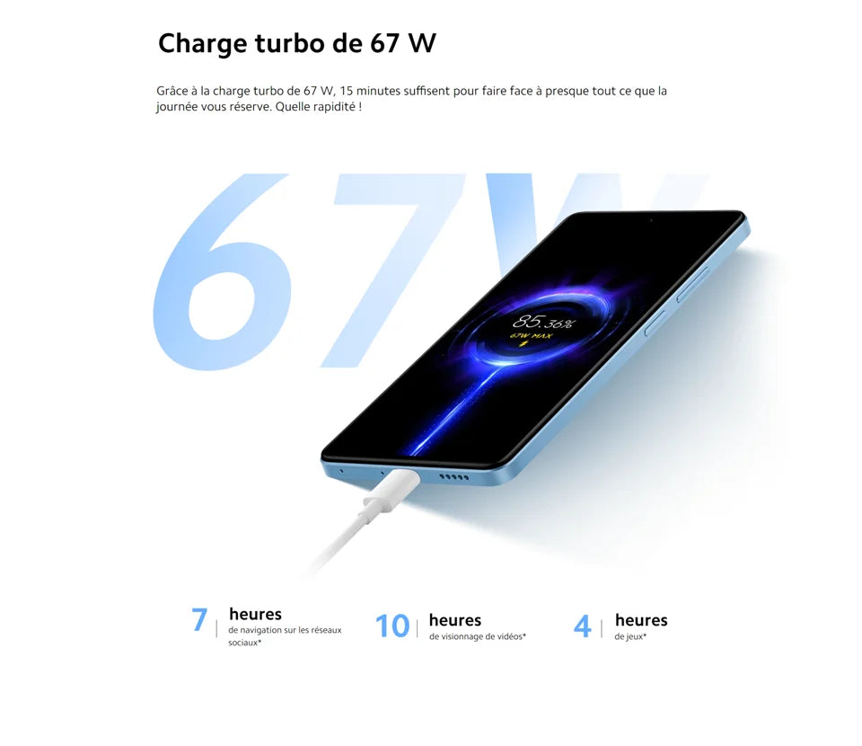 Xiaomi Redmi Note 12 5G Smartphone Global Version 4GB 128GB 6.67 ”Amoed FHD + Snapdragon® 4 48MP Main Camera 33W fast Charge