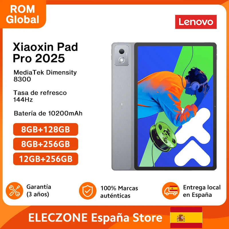 Global ROM Lenovo Xiaoxin Pad Pro 2025 Tablet Lenovo Xiaoxin Pad Pro 12.7 inches 144Hz Display MTK Dimensity 8300 10200mAh