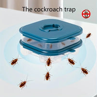 Efficient No-Bait Cockroach Trap - Reusable Insect & Pest Control Box for Roaches, Spiders, Ants Household Gadgets Catching Box