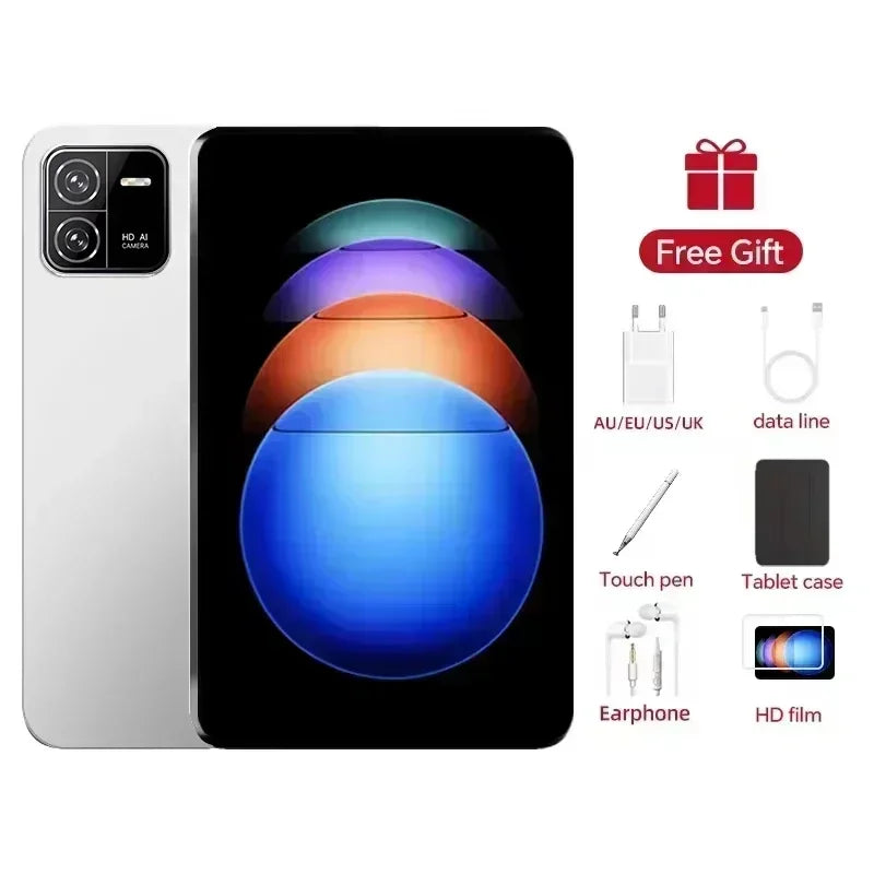 2024 Original HD4K Tablet PC Pad 6 Pro Android 13 12GB+512GB 10000mAh Snapdragon 888 Bluetooth WiFi Tab tablets 10 inch android