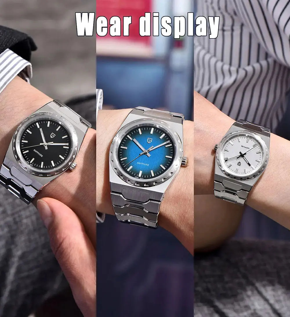 2025 New PAGANI DESIGN Men's Quartz Watch 37MM VJ21 Sapphire Stainless Steel Waterproof Wristwatches Reloj Hombre PDYS020