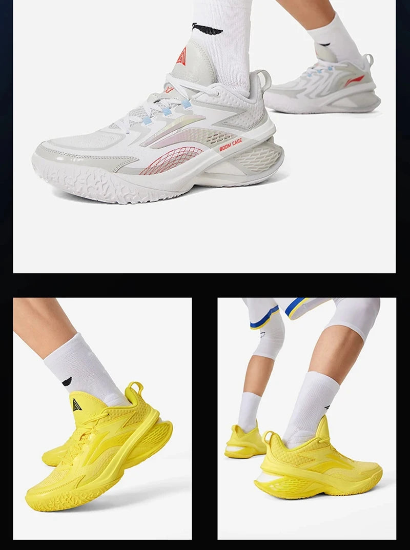 Li-Ning Men's POWER XI Professional Basketball Shoes BOOM Cushion LIGHT FOAM PLUS LiNing Competition Sneakers ABAU055