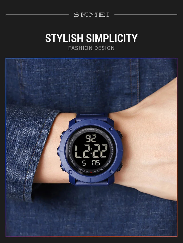 SKMEI 2122 Men's Electronic Watch Sports Waterproof Glow Electronic Watch Multi functional Student LED Watch Men's