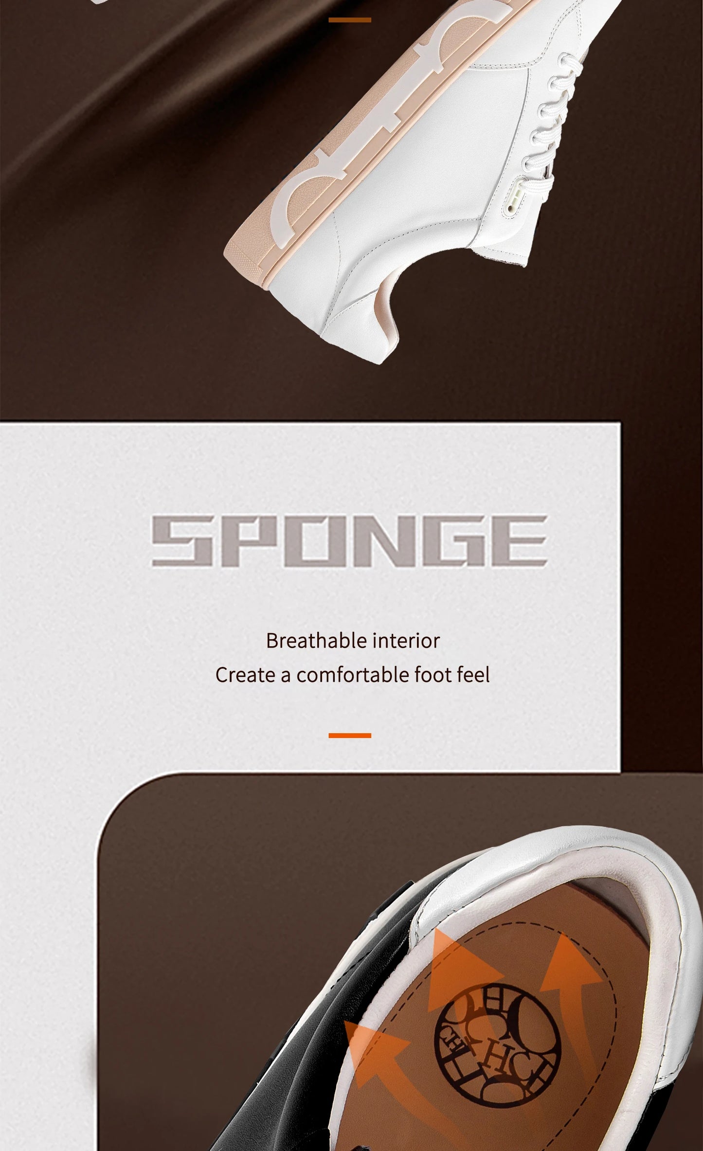 Men Casual Shoes Luxury Brand Leather Flat Shoes Black White Flat Breathable Massage Comfortable Casual Sneakers