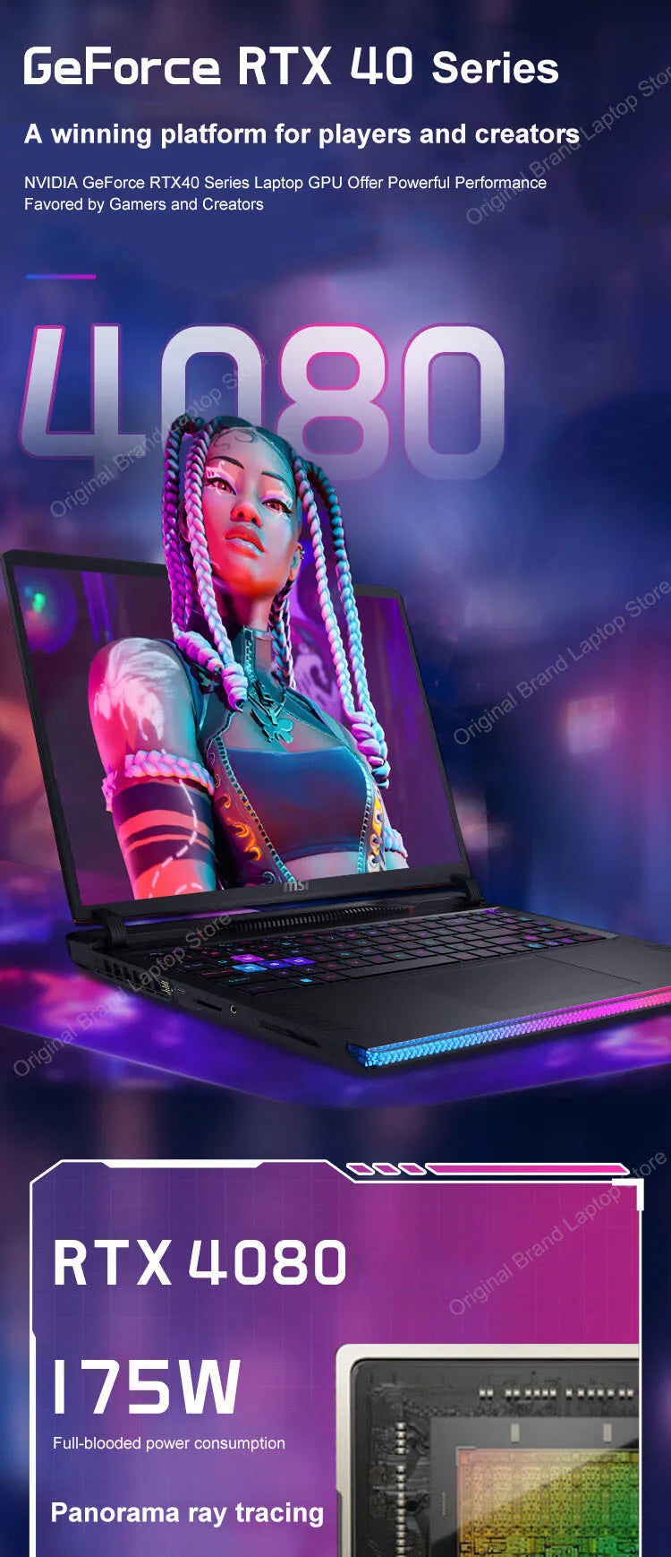 2024 MSI Raider GE68 HX Gaming Laptop 16 Inch 4K UHD 120Hz Mini LED Screen Notebook i9-14900HX 32GB 2TB RTX4080 Netbook Computer