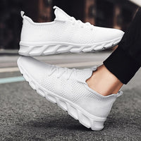 Mens Running Shoes Soft Soles Wear-resistant Breathable Sports Shoes Mesh Outdoor Fashion Big Size Tennis Shoes for Men