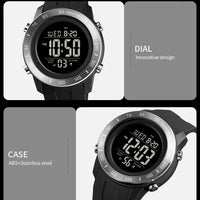 SKMEI 1524  2 Time LED Digital Wristwatches Mens Waterproof Chrono Count Down Male Hour montre homme Big Dial Sport Men Watch