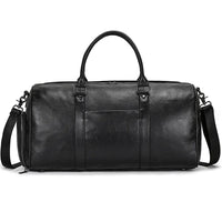 Luxury Genuine Leather Men Women Travel Bag Cow Leather Carry On Luggage Bag Travel Shoulder Bag Male Female Weekend Duffle Bag