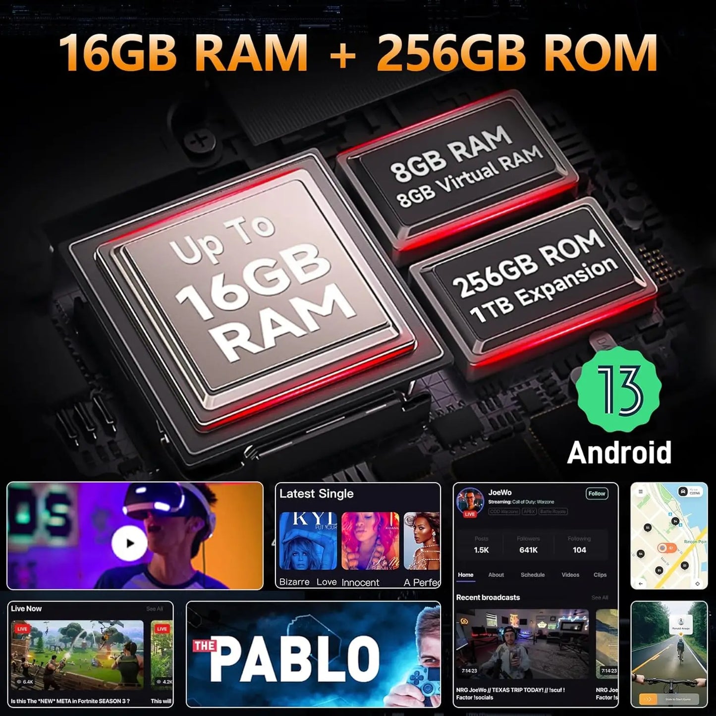 CUBOT Kingkong Power Outdoor Smartphone Android13,16GB+256GB,10600mAh(33W)/6.5”/48MP+20MP Night Vision,IP68/Dual 4G SIM/NFC/GPS