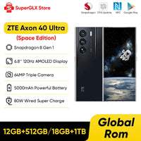 New ZTE Axon 40 Ultra Space Edition 5G Smartphone with UDC Tech Snapdragon 8 Gen 1 6.8" 120Hz AMOLED Display 5000mAh Battery