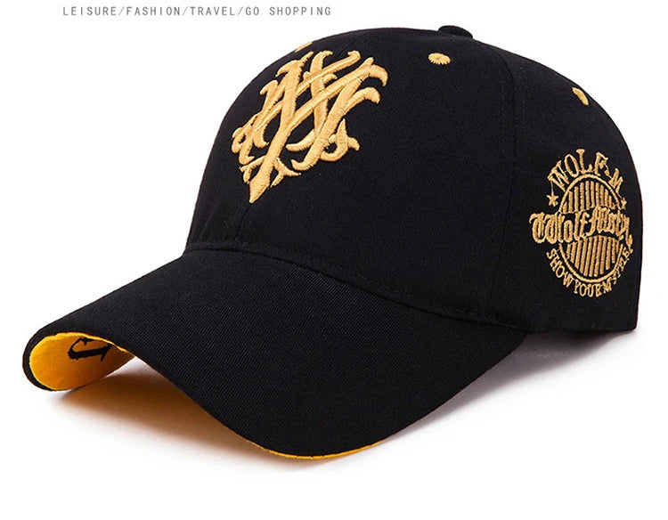 2025 New totem Flame Baseball Cap Men's women's European and American net red Cap Spring and Summer Sun Shading Smbroidered Hat