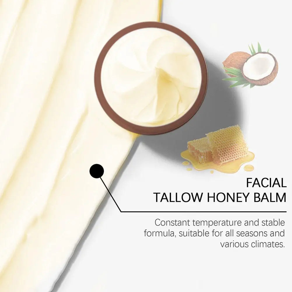 1Pcs Whipped Beef Tallow Honey Balm Moisturizer Face Body Skin Care Grass Fed Grass Finished Skincare