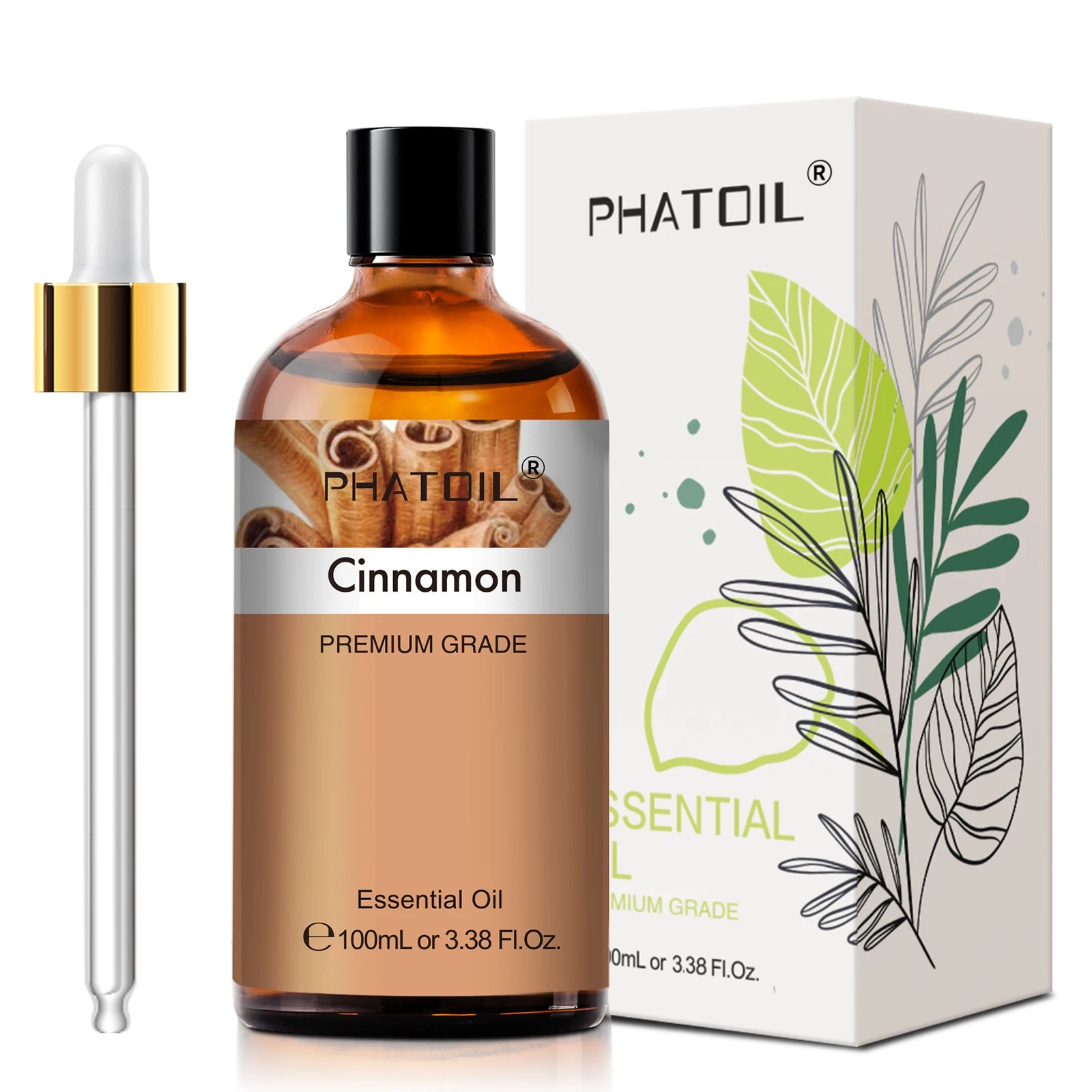 PHATOIL 100ml Natural Essential Oil For Skin Aromatherapy Lemongrass Eucalyptus Lavender  Peppermint Fragrance Essential Oils
