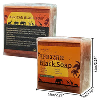 100g Natural African Black Soap With Organic Shea Butter Anti Rebelles Treatment Acne Moisturizing SkinCare Handmade Body Bath
