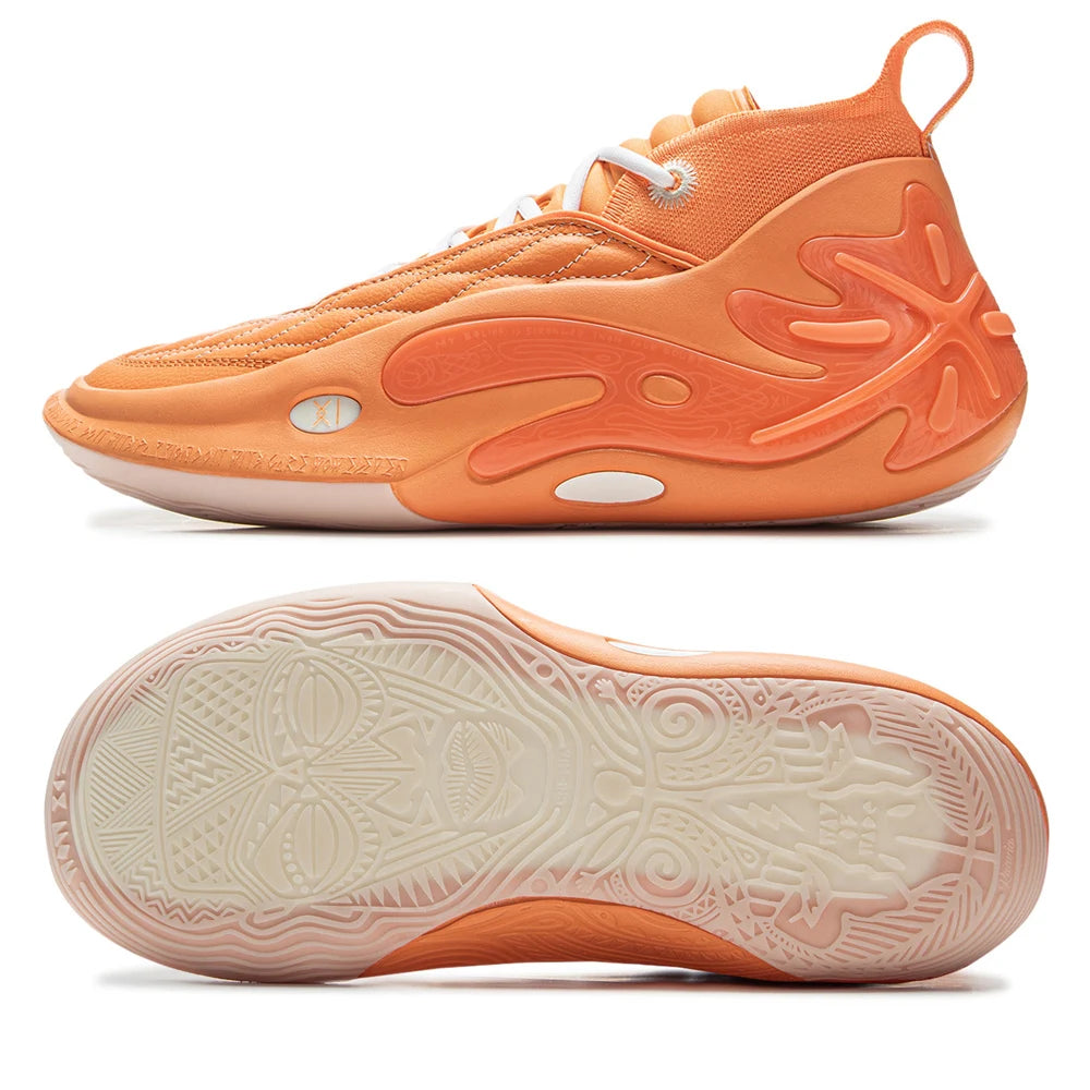 Li-Ning Men's WAY OF WADE 11 WHITE HOT Professional Basketball Shoes Carbon Plate Cushion Support Indoor Sneakers ABAU049