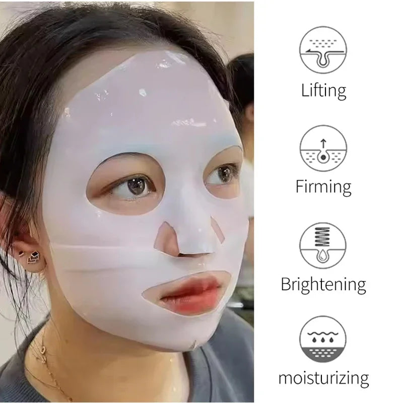 5pcs Collagen Sleeping Mask Set Hydrating Moisturizing Whitening Translucent Thin Smooth Tender Skin Nighttime Facial Care