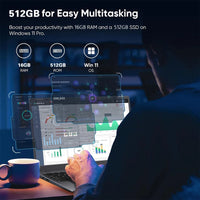 ACEKAMAS 15.6" Portable Laptop Computer Intel Core i7 6500U i3 6100U Windows 11 Pro 16GB DDR4 1TB SSD Notebook PC Gaming Laptops