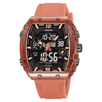 LOQNCE Sports Watches Fashion Men Watches 50m Waterproof Rectangle LED Big Dial Display Digital Watches LED Wristwatches Men