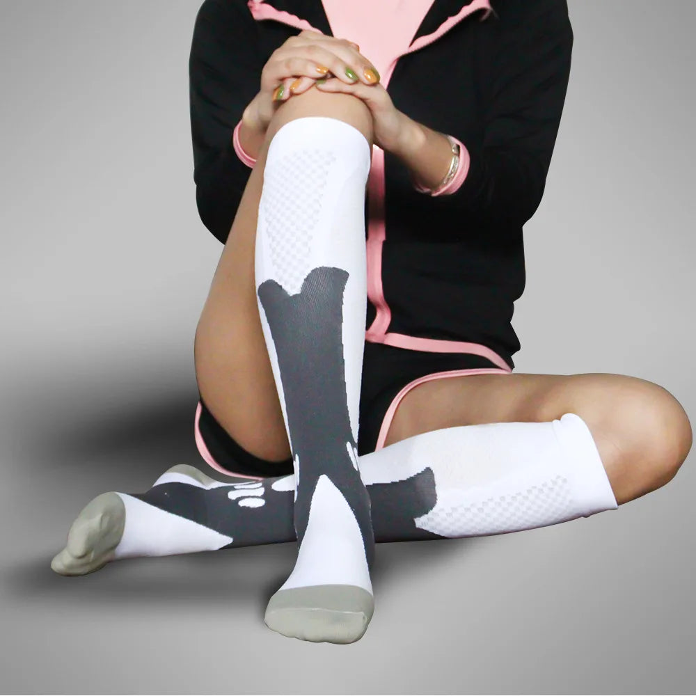 Compression Socks Men Running Cycling Sports Socks Basketball Football Golf Long Socks Varicose Veins Edema Circulation Medical